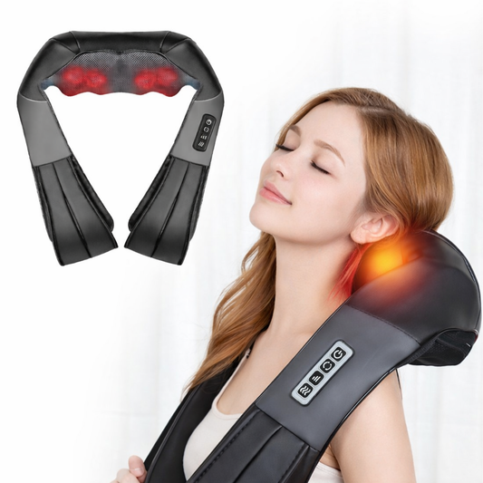 WELLUVEA Shiatsu Neck and Back Heated Massager Shawl - Front view